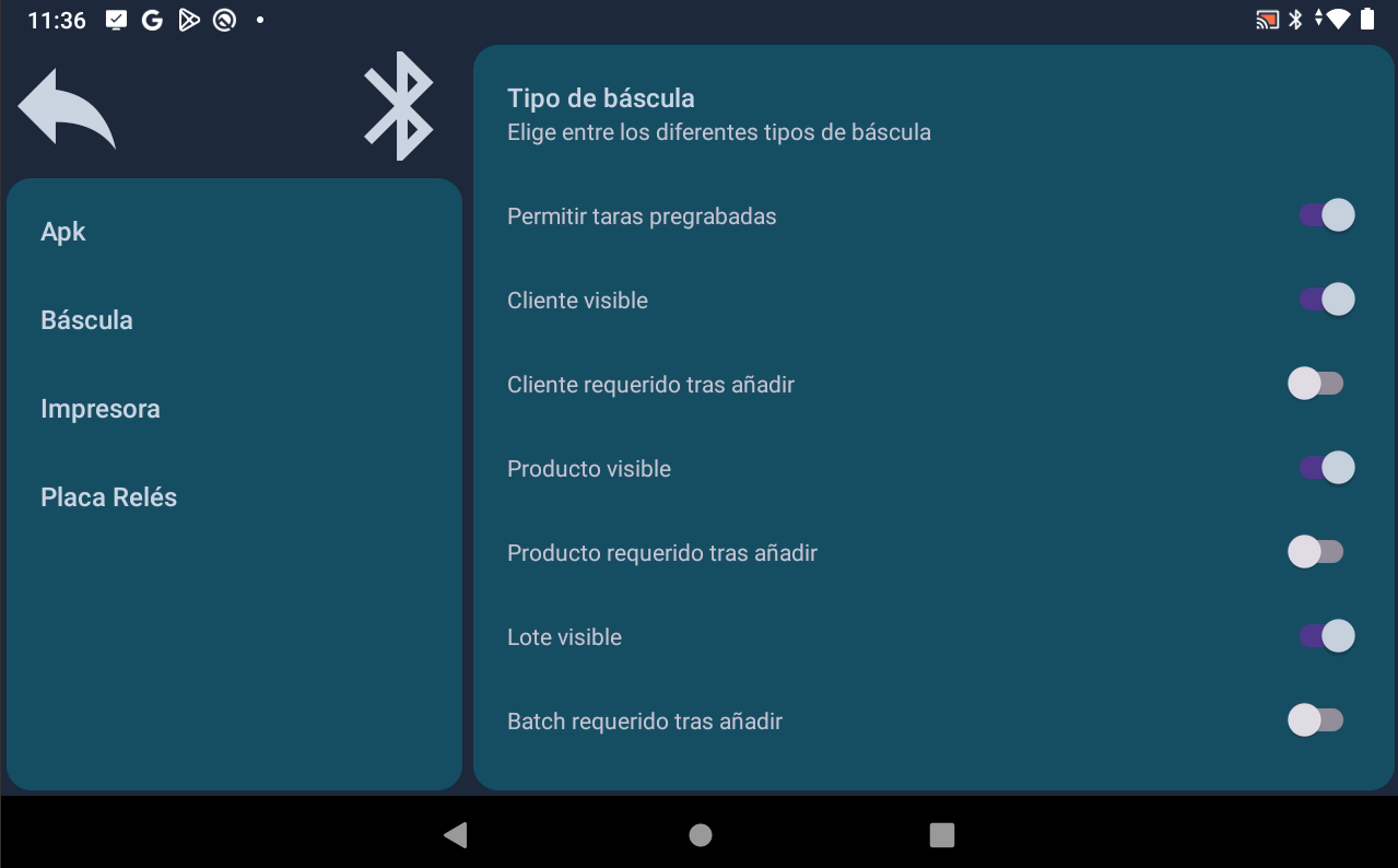 Portable configuración
